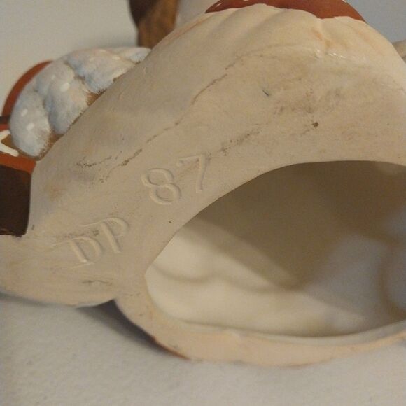 Vintage Ceramic Scarecrow Figurine Handmade Hand Painted Large Fall Harvest Cute - Picture 11 of 14